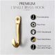 J Single Brass Hook In Golden Finish
