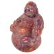 Brass Laughing Buddha Statue With Dark Patina