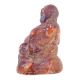 Brass Laughing Buddha Statue With Dark Patina