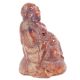 Brass Laughing Buddha Statue With Dark Patina