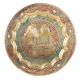 Brass Wall Hanging Plate Elephant Rider Design Inlay Work