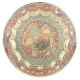 Red Meenakari Brass Wall Hanging Plate With King Elephant Rider Design