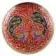 Red Brass Twin Peacock Tea Coaster