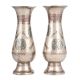 Brass Peacock Decorative Flower Vase In Pair