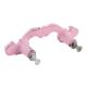 Pink Distressed Iron Bow Wardrobe Handle
