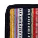 Boho Striped Zip Around Wallet with Card Slots & Coin Pocket