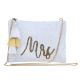 White Mrs Beaded Cross Body Sling Bag