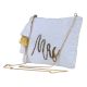 White Mrs Beaded Cross Body Sling Bag