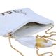 White Mrs Beaded Cross Body Sling Bag