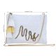 White Mrs Beaded Cross Body Sling Bag