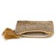 Sparkling Golden Beaded Bag With Tassel