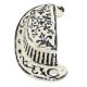 Cream Distressed Floral D Pull Iron Handle