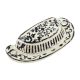 Cream Distressed Floral D Pull Iron Handle
