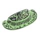 Lime Green Distressed Floral D Pull Iron Handle