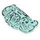 Aqua Green Distressed Vase D Pull Iron Handle