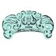 Aqua Green Distressed Vase D Pull Iron Handle