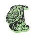 Lime Green Distressed Vase D Pull Iron Handle