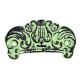 Lime Green Distressed Vase D Pull Iron Handle