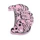 Pink Distressed Vase D Pull Iron Handle
