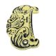 Yellow Distressed Vase D Pull Iron Handle