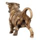 Brass Wall Street Bull Figurine