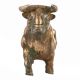 Brass Wall Street Bull Figurine