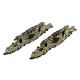 Black Brass European Style Door Handles  In Pair