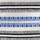 White Striped Woven Fringe Pillow Cover