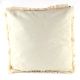 Ivory And Orange Decorative Cushion Cover With Fringe