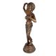 South Indian Brass Lady Looking Into Mirror Statue