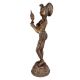 South Indian Brass Lady Looking Into Mirror Statue