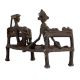 Vintage Tribal Bed With 3 Figure