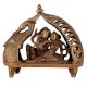 Brass Peacock Boat Radha Krishna Statue