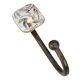 Golden Leaf Bird Square Ceramic Metal Hook Antique Fitting