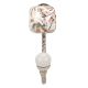 Golden Leaf Bird Square Ceramic Metal Hook Silver Fitting