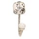 Golden Leaf Flower Square Ceramic Metal Hook Silver Fitting