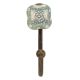 Square Ceramic Sage Green Ceramic Metal Hook Antique Fitting