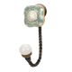 Square Ceramic Sage Green Ceramic Metal Hook Antique Fitting