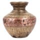 Vintage Used Holy Water Pot In Two Metals With Plain Design