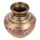 Vintage Used Holy Water Pot In Two Metals With Plain Design