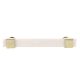 White Resin And Brass Small Door Handles