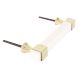 White Resin And Brass Small Door Handles