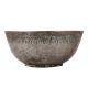 Old Brass Round Bowl With Carved Border On Rim