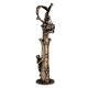 Brass Dhokra Incense Burner Of Tribal Man  Holding Tree