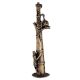 Brass Dhokra Incense Burner Of Tribal Man  Holding Tree