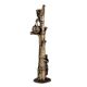 Brass Dhokra Incense Burner Of Tribal Man  Holding Tree