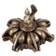 Brass Peacock Design Multi Compartment Kumkum Box