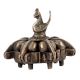 Brass Peacock Design Multi Compartment Kumkum Box