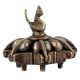 Brass Peacock Design Multi Compartment Kumkum Box