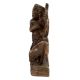 Brass Krishna Statue With Cow In Dark Finish